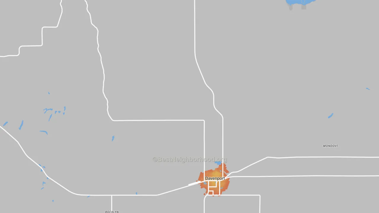 Bike Grade map of 99122, WA