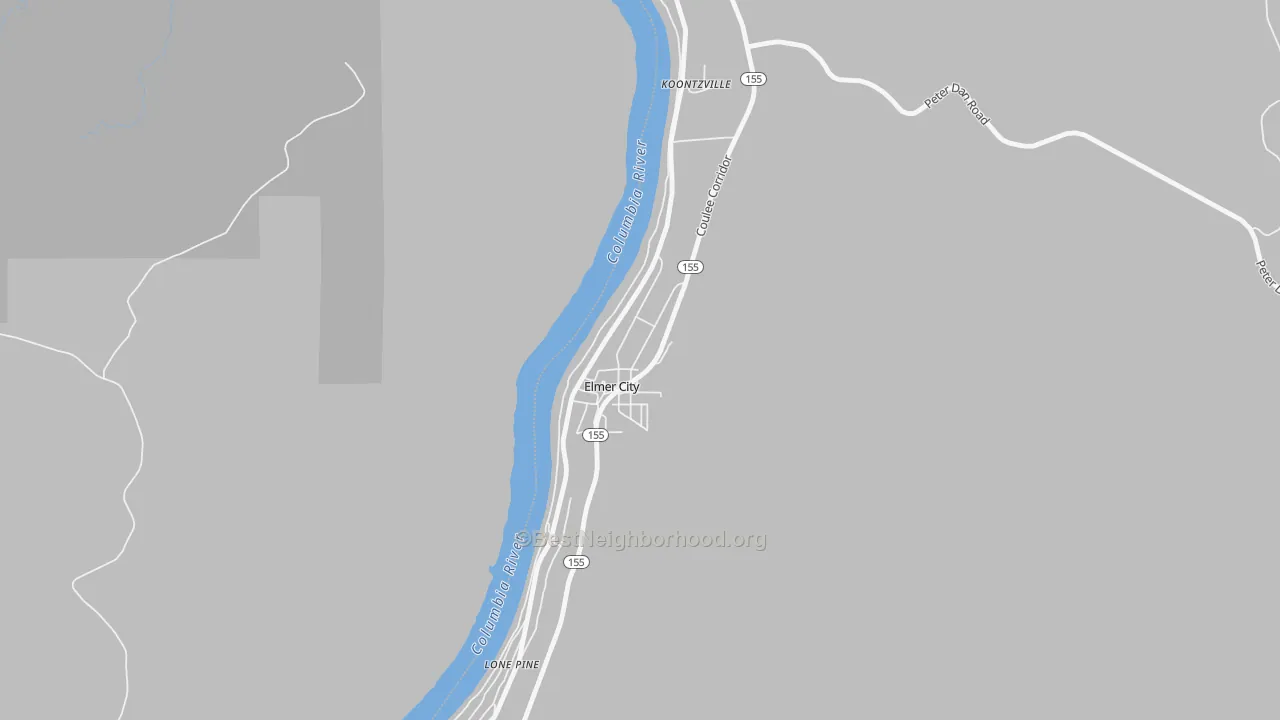 Bike Grade map of 99124, WA