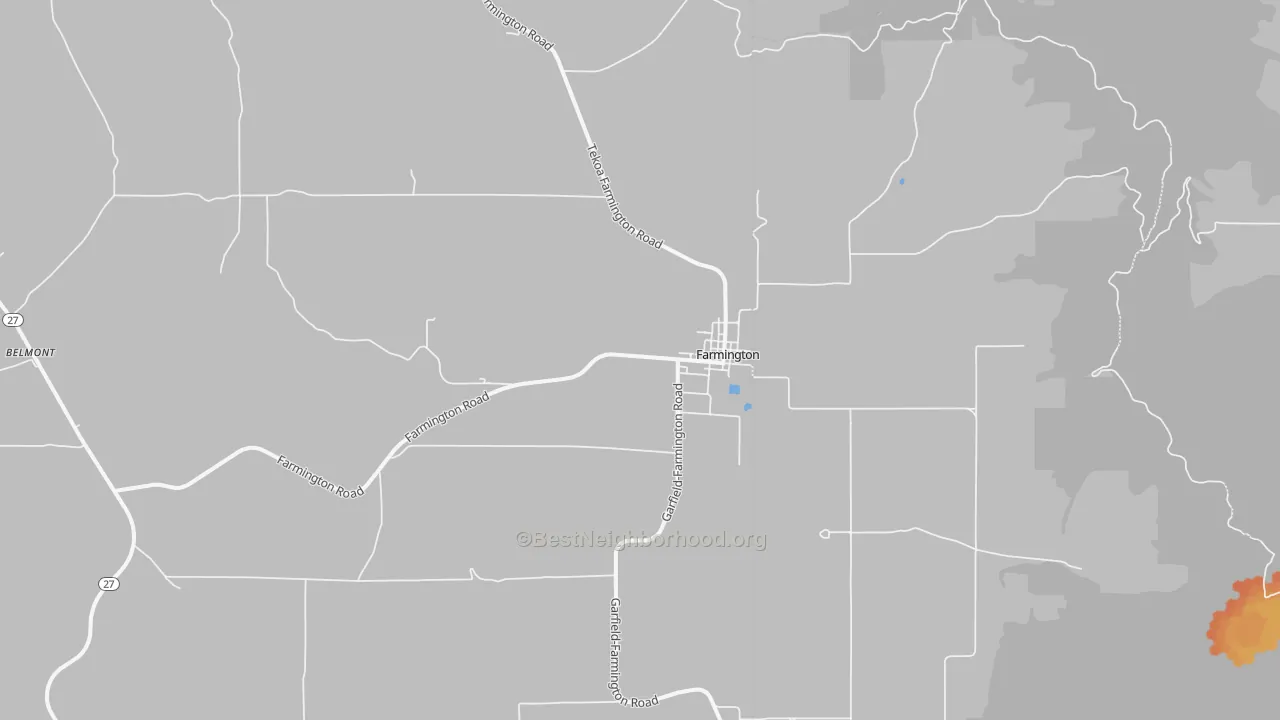 Bike Grade map of 99128, WA