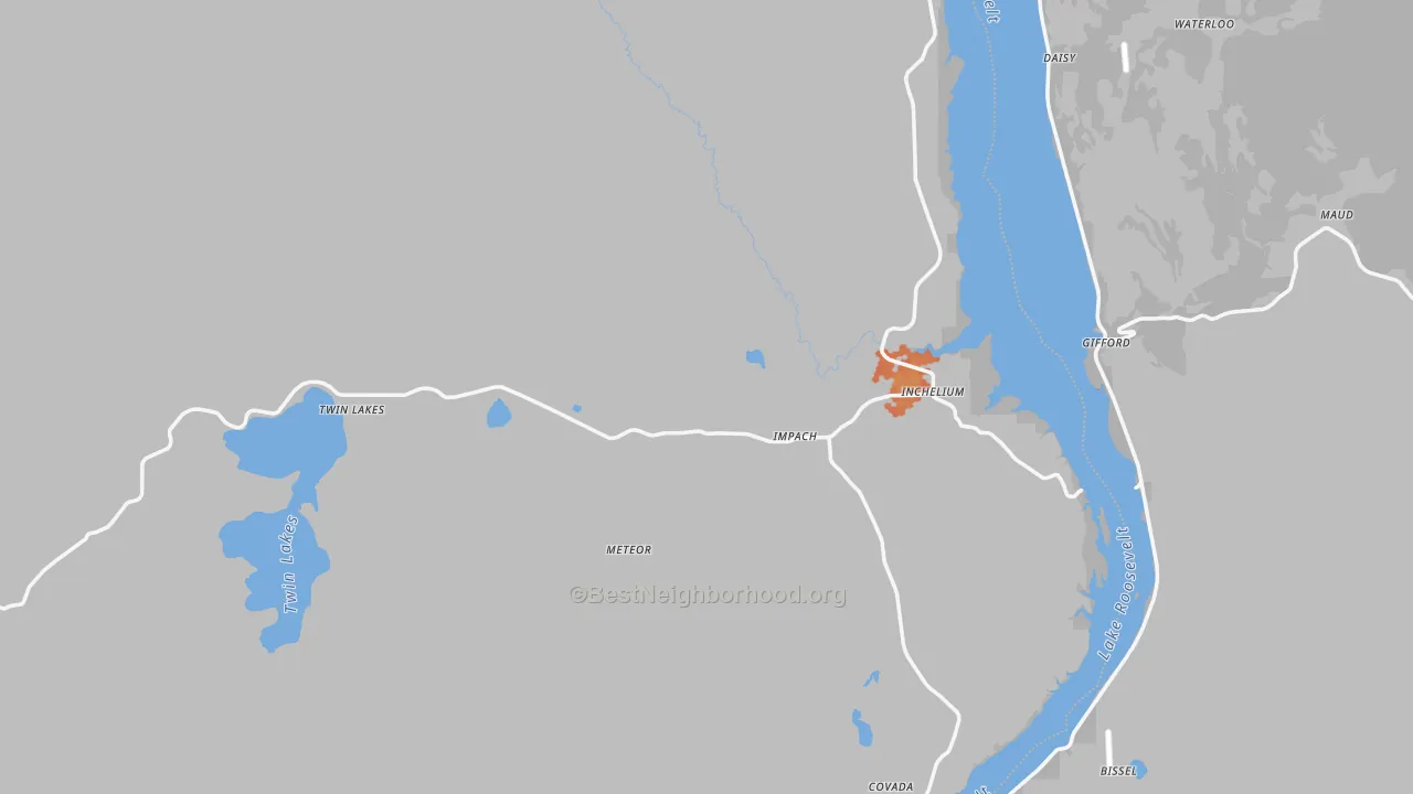 Bike Grade map of 99138, WA