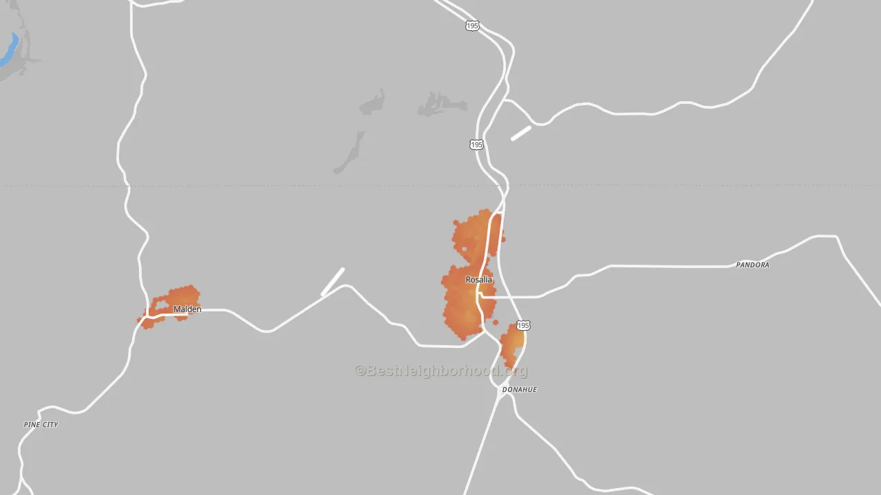 Bike Grade map of 99170, WA