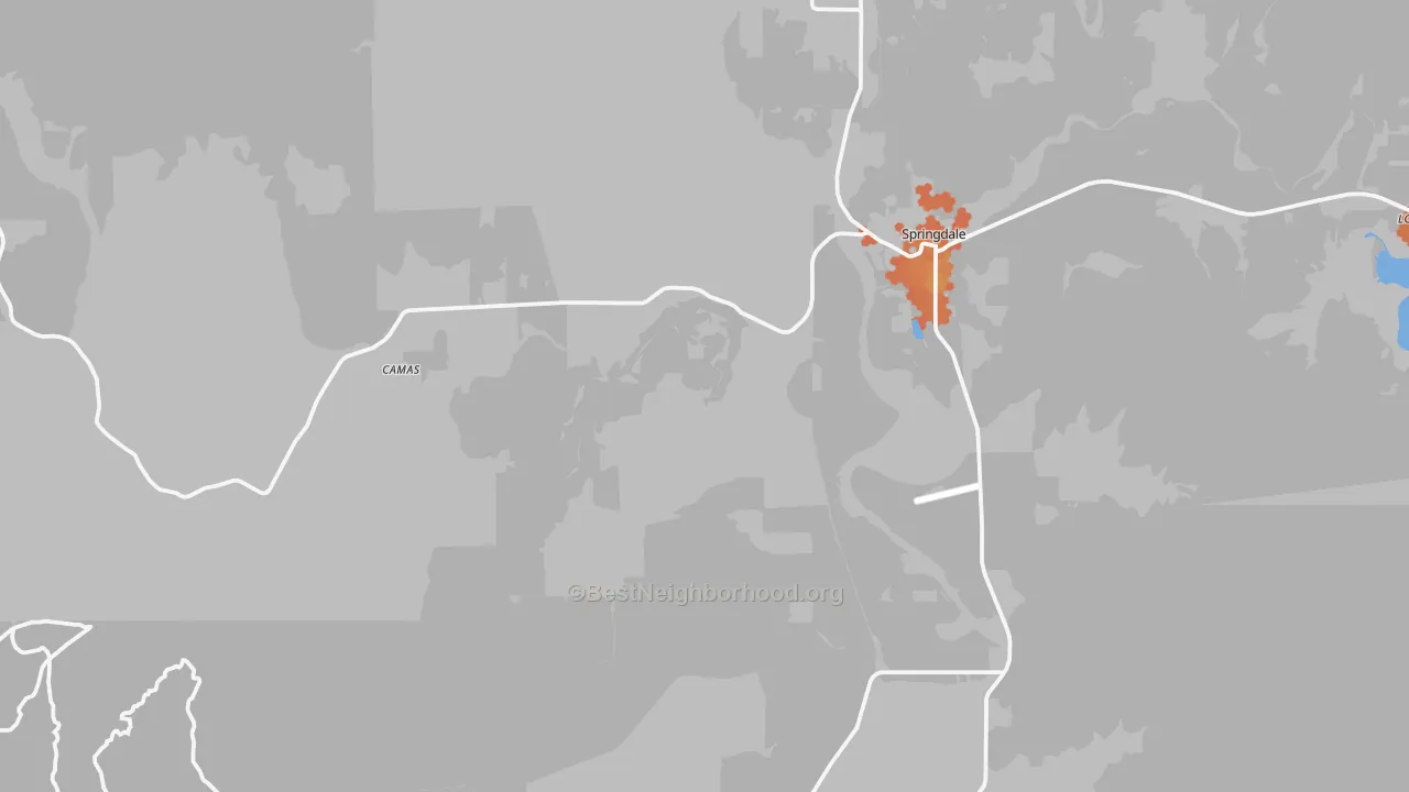 Bike Grade map of 99173, WA