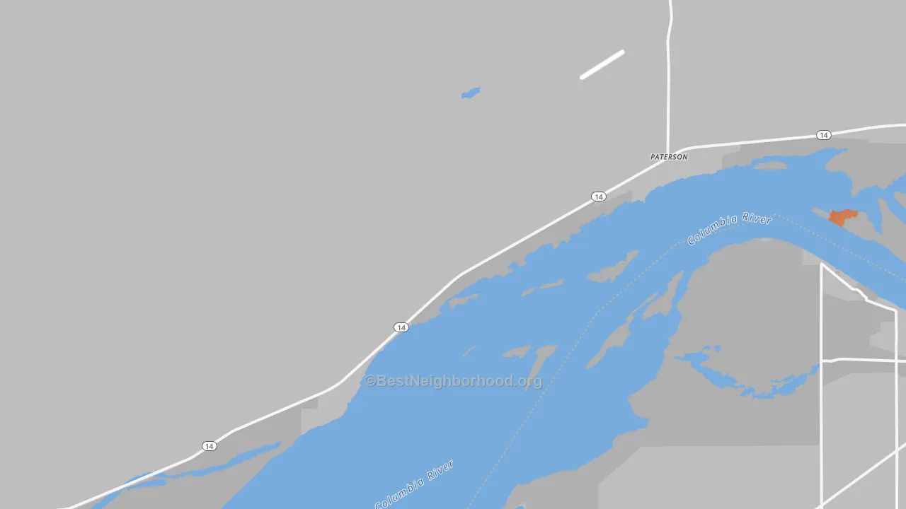 Bike Grade map of 99345, WA