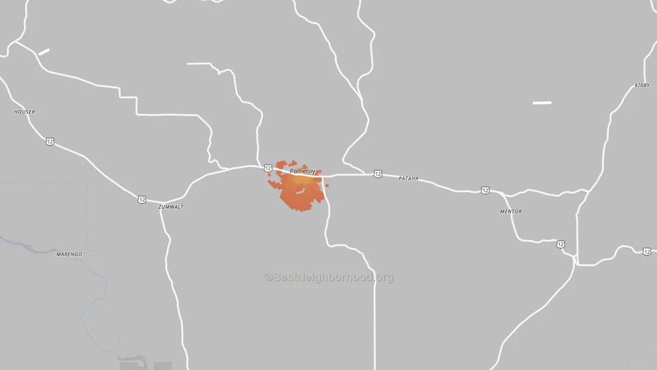 Bike Grade map of 99347, WA