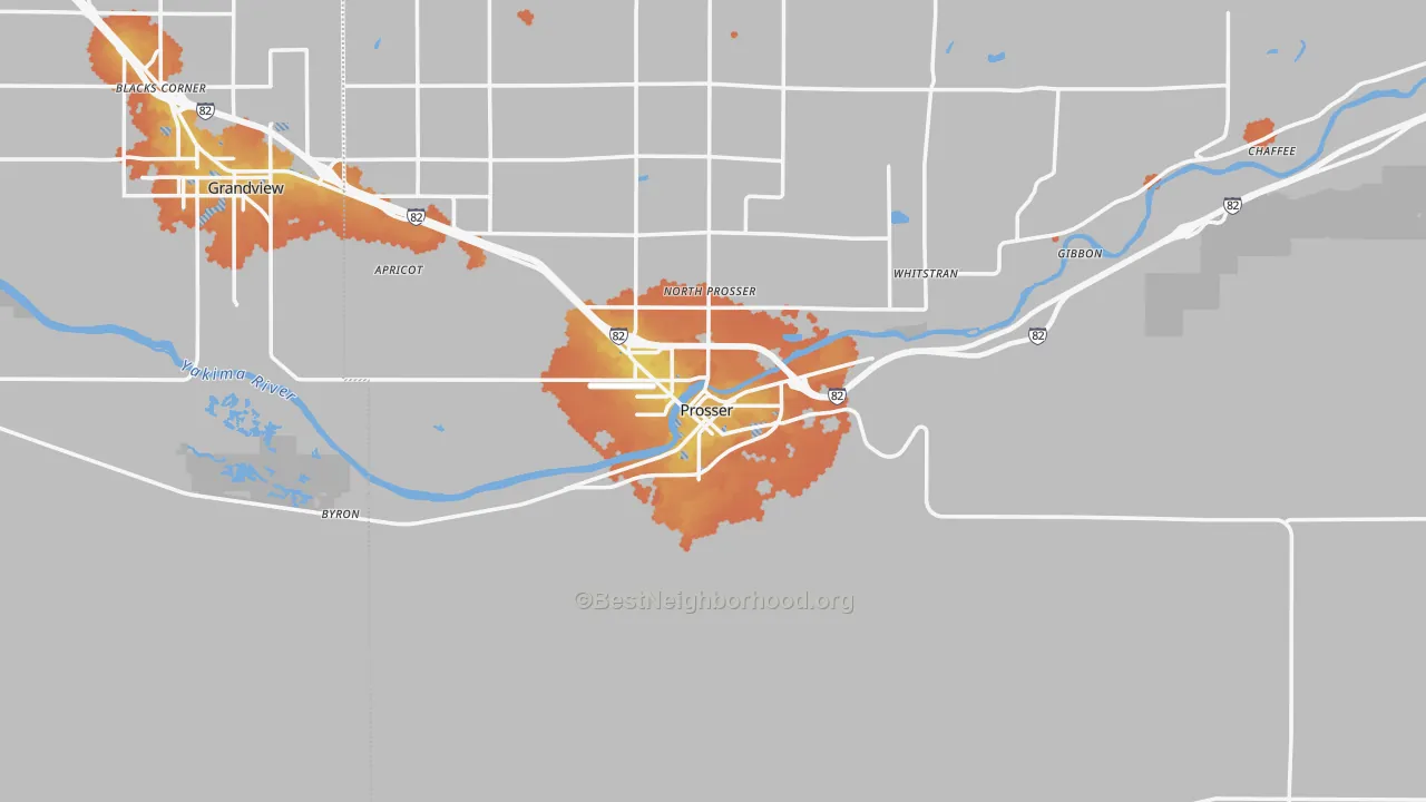 Bike Grade map of 99350, WA