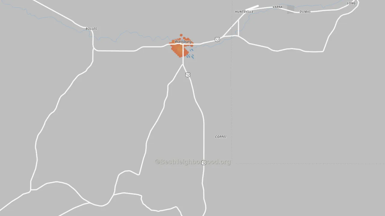 Bike Grade map of 99361, WA
