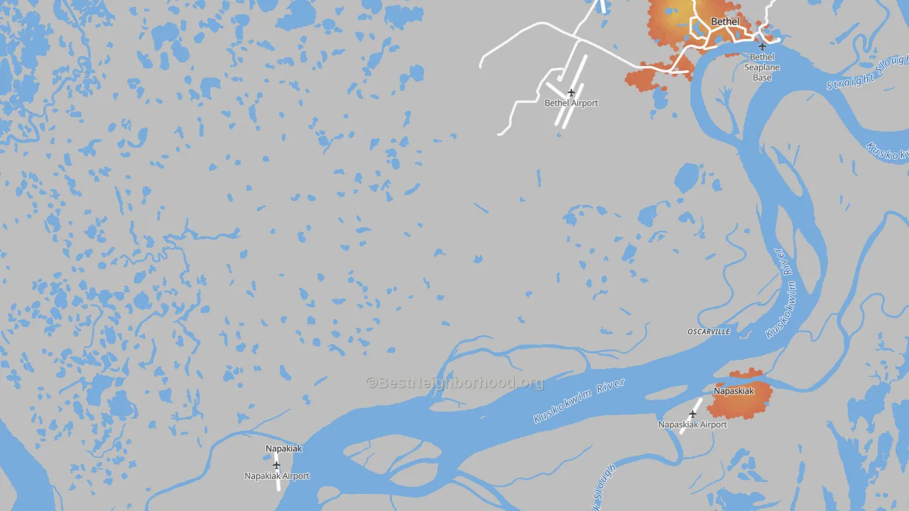 Bike Grade map of 99559, AK