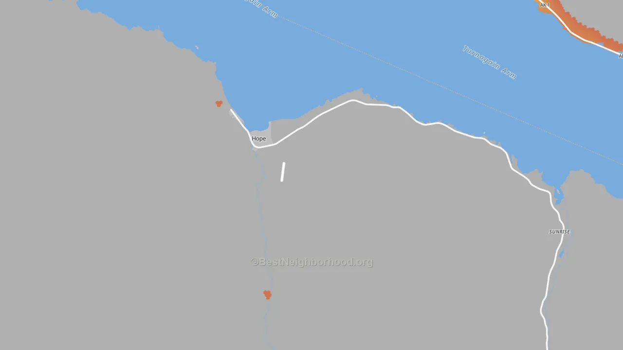 Bike Grade map of 99605, AK