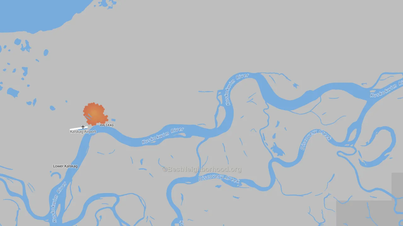 Bike Grade map of 99607, AK