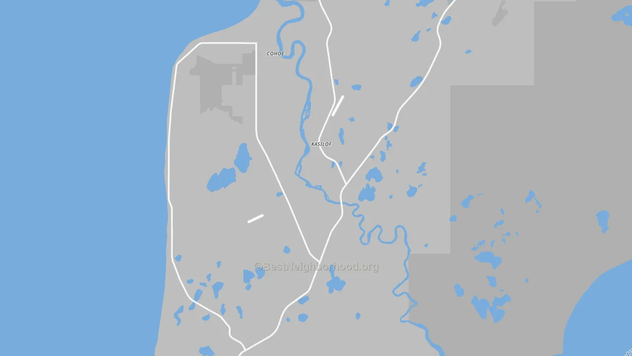 Bike Grade map of 99610, AK