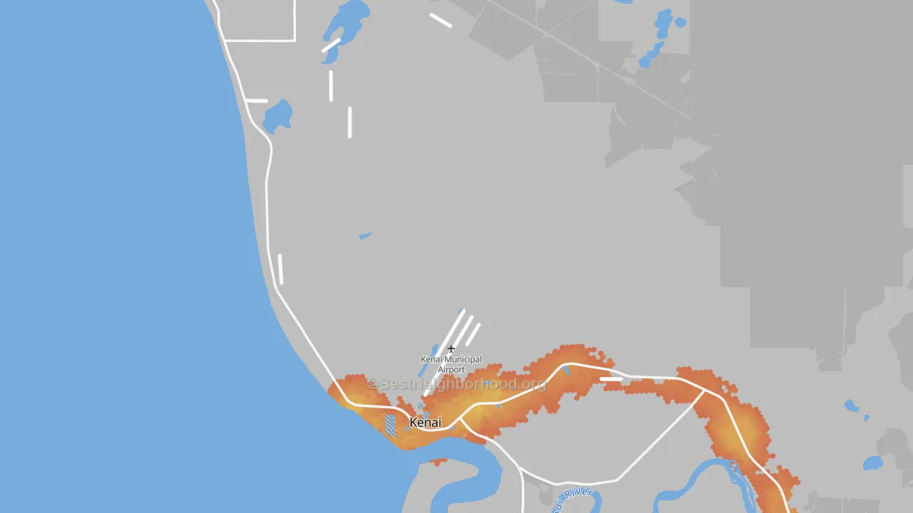Bike Grade map of 99611, AK