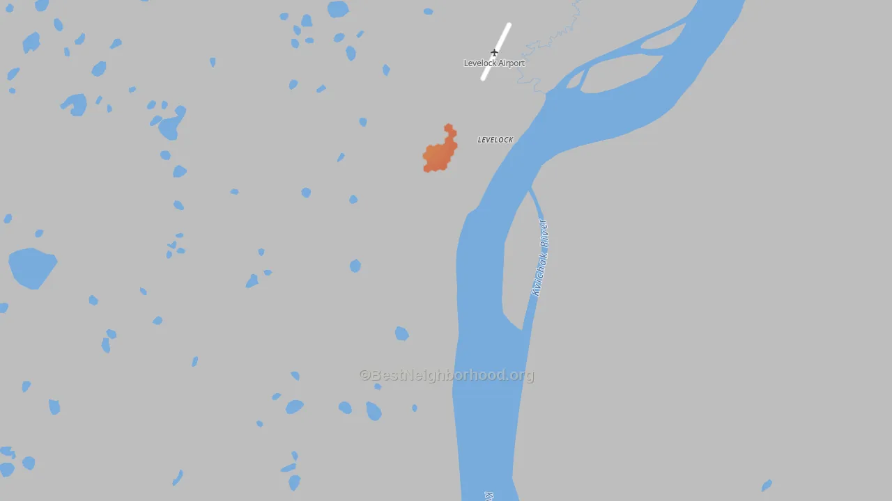 Bike Grade map of 99625, AK