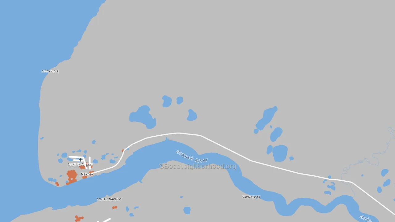 Bike Grade map of 99633, AK