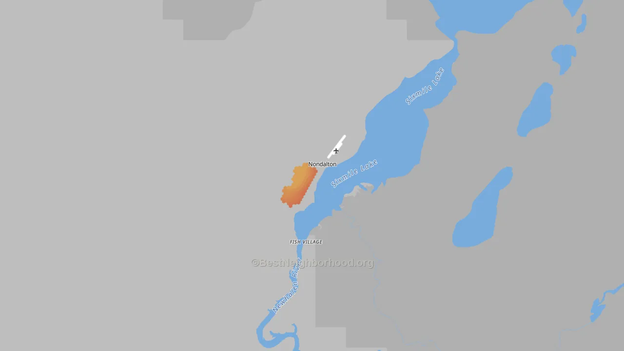 Bike Grade map of 99640, AK