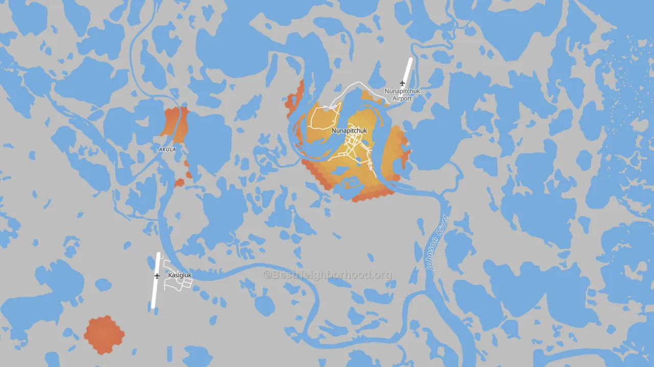 Bike Grade map of 99641, AK