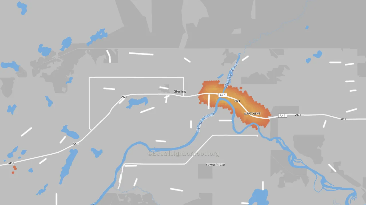 Bike Grade map of 99672, AK