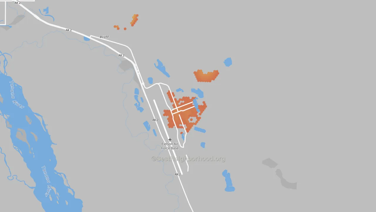 Bike Grade map of 99702, AK
