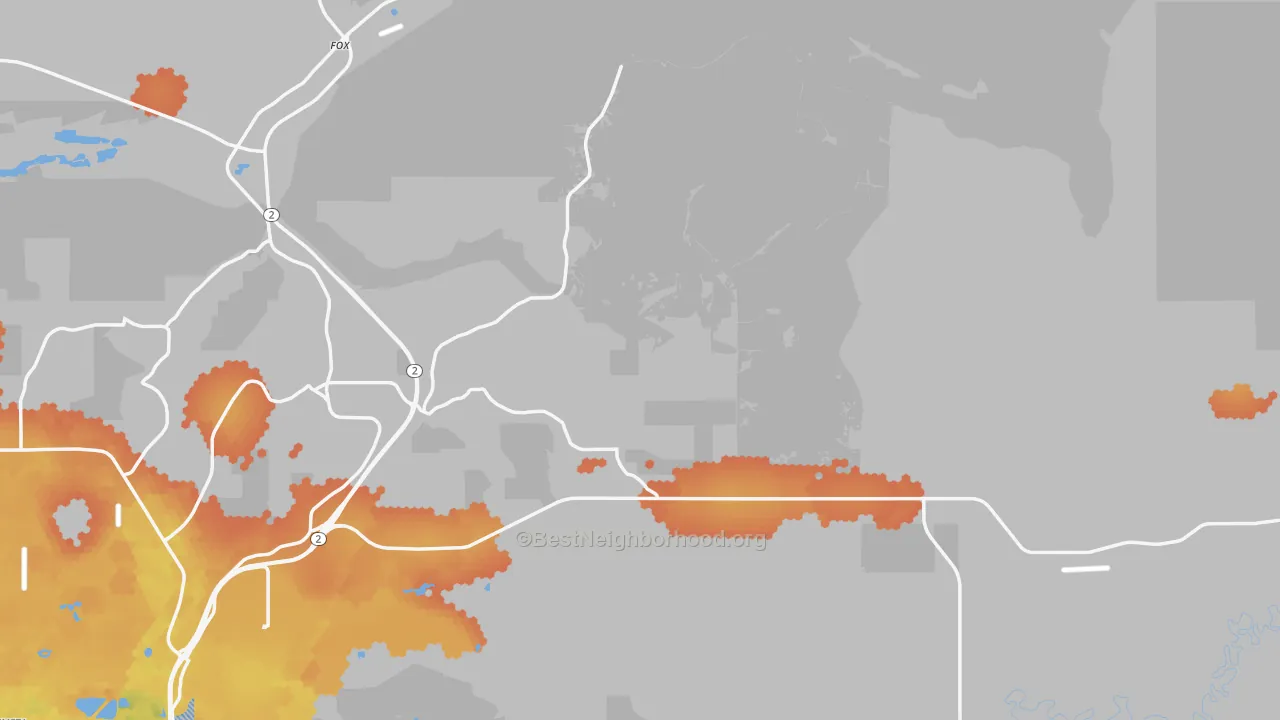 Bike Grade map of 99712, AK