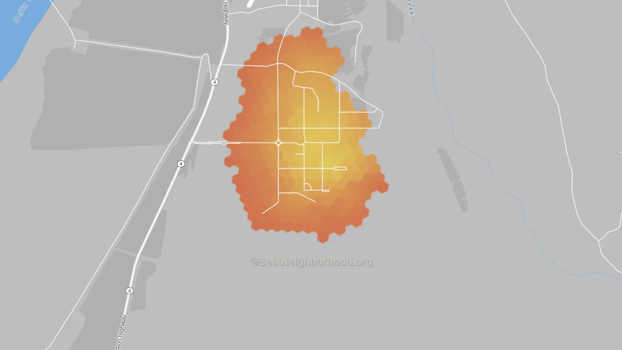 Bike Grade map of 99731, AK