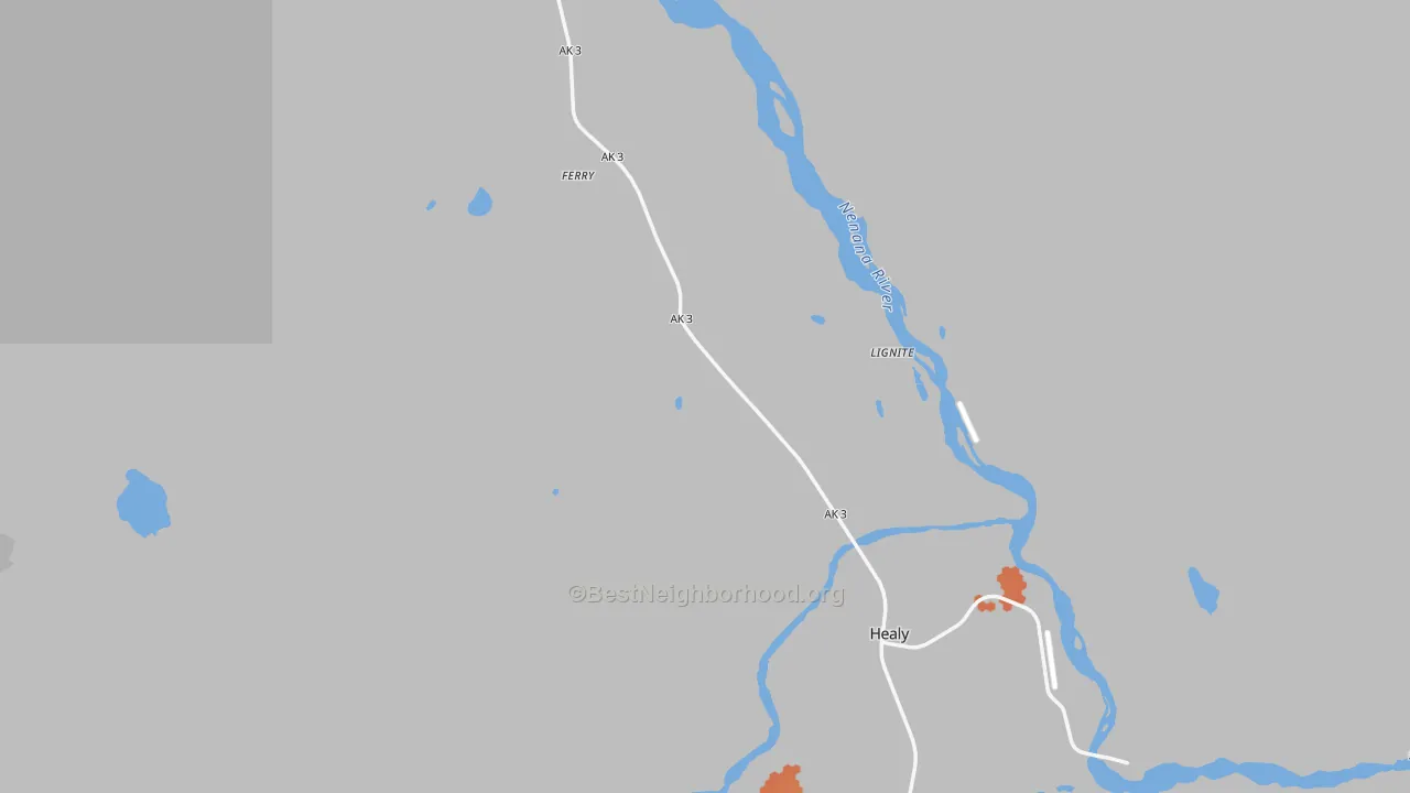 Bike Grade map of 99743, AK