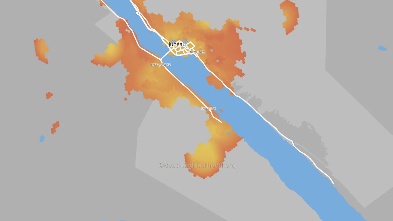 Bike Grade map of 99824, AK
