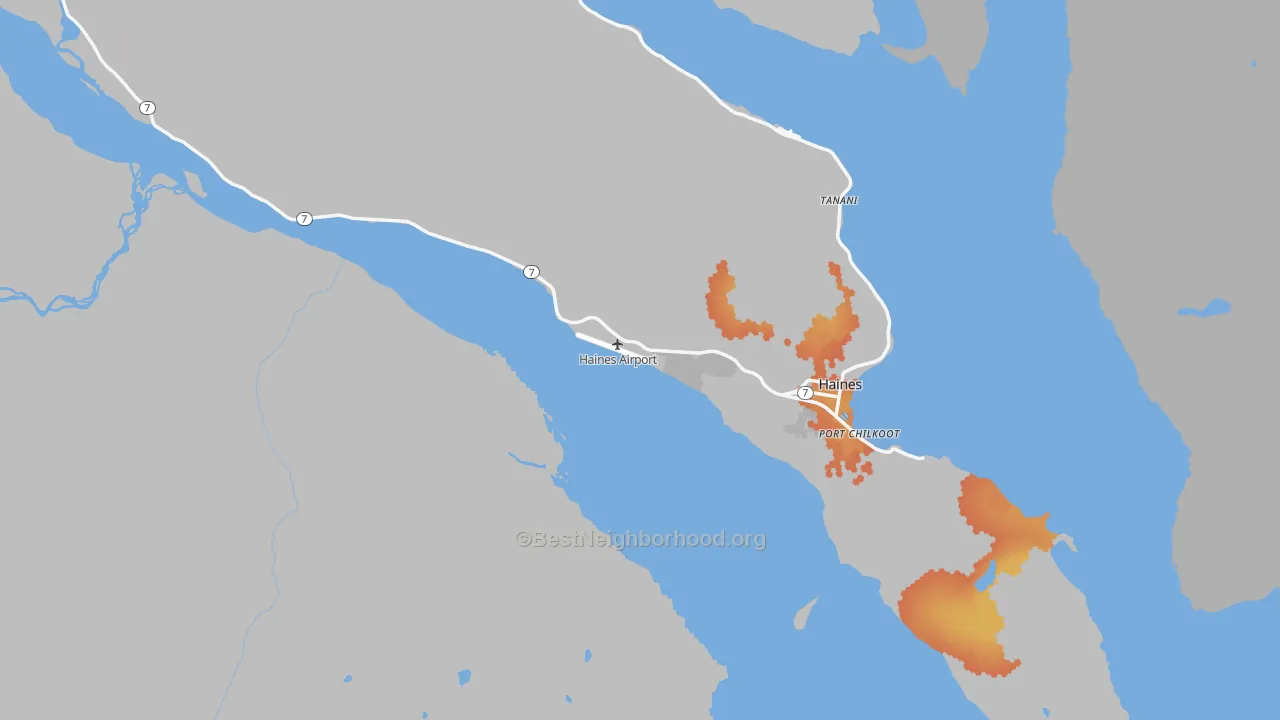 Bike Grade map of 99827, AK