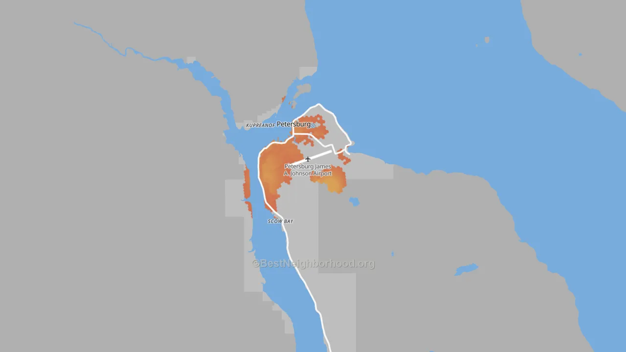 Bike Grade map of 99833, AK