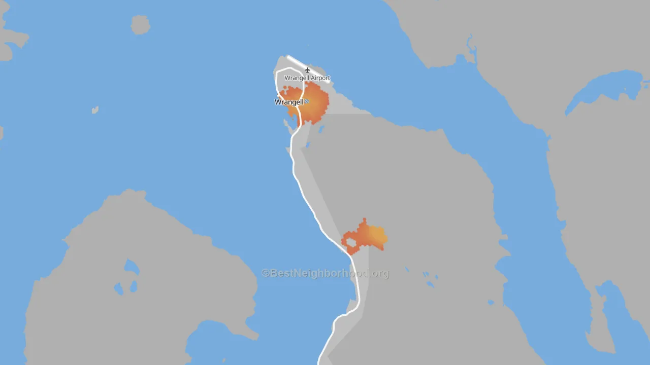 Bike Grade map of 99929, AK