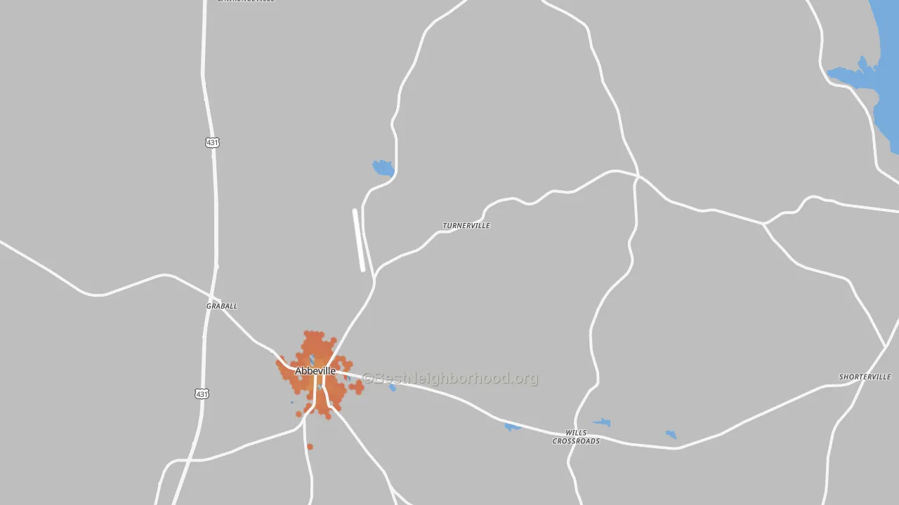 Bike Grade map of Abbeville, AL