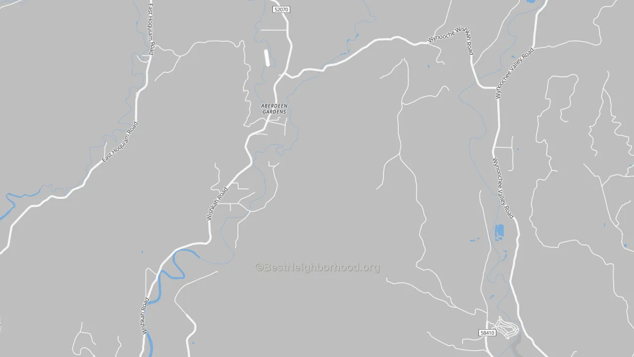 Bike Grade map of Aberdeen Gardens, WA