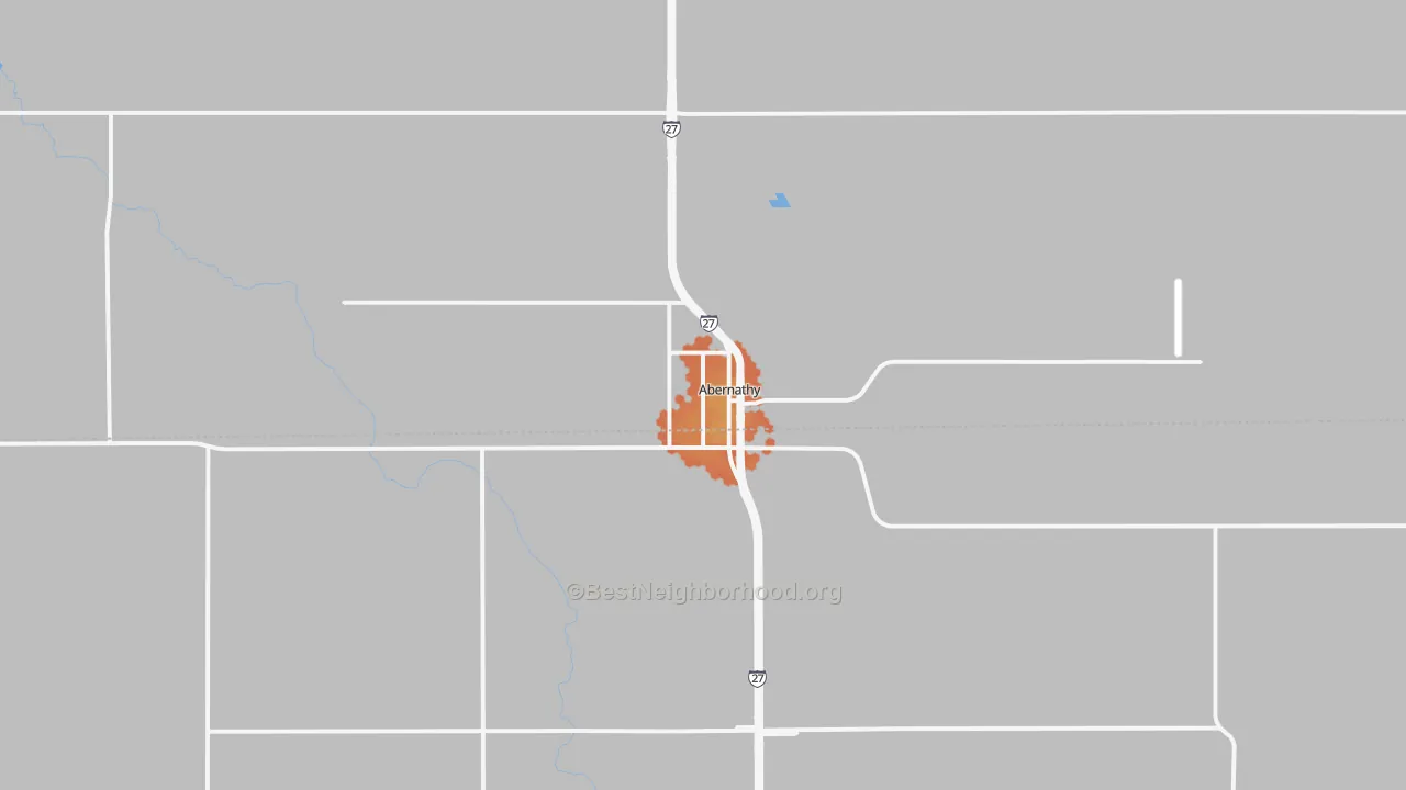 Bike Grade map of Abernathy, TX