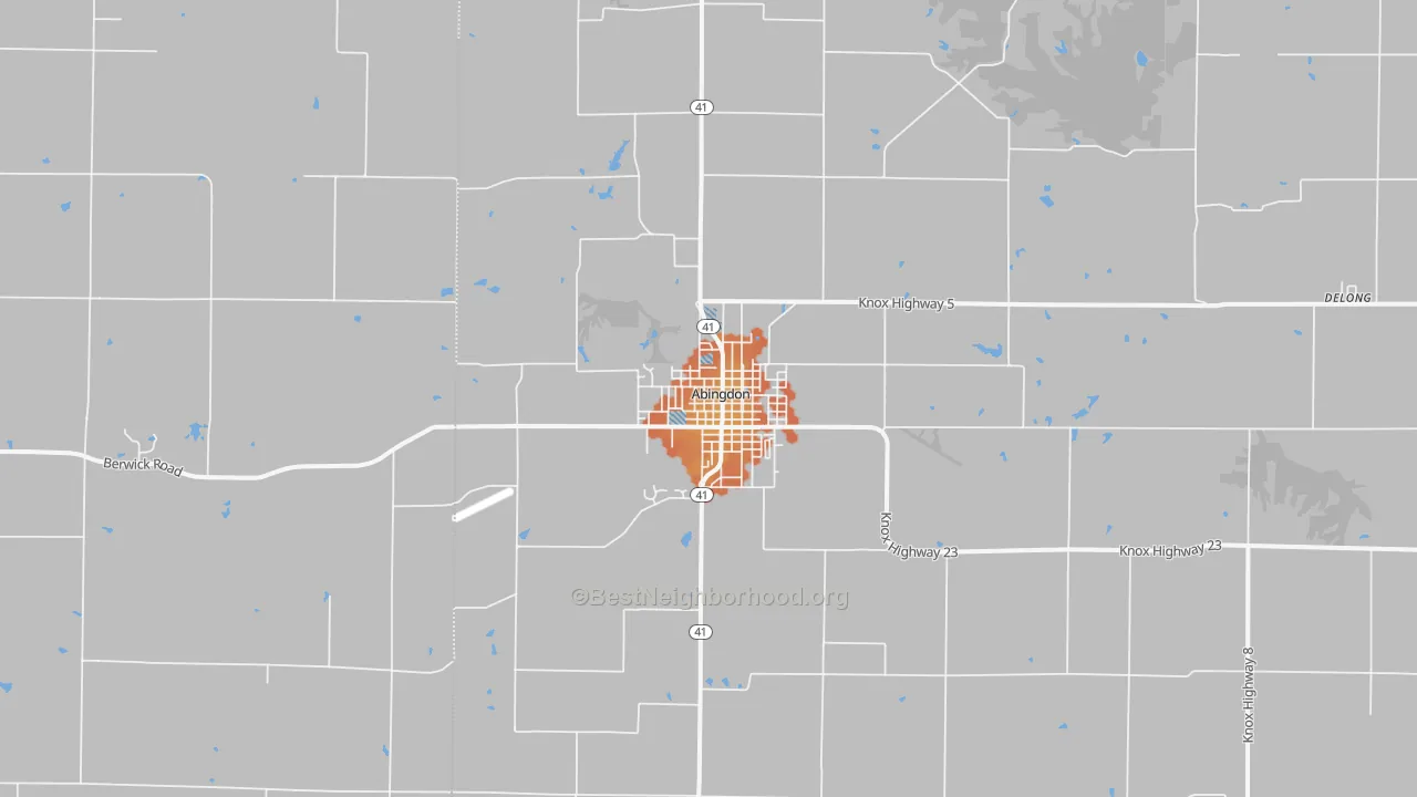 Bike Grade map of Abingdon, IL