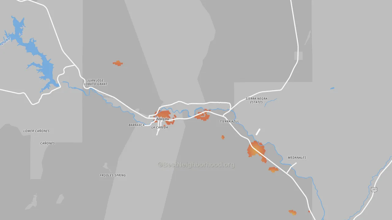 Bike Grade map of Abiquiu, NM