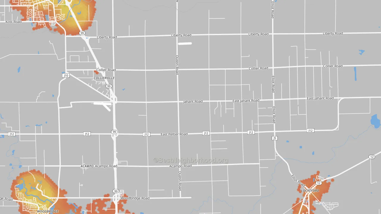 Bike Grade map of Acampo, CA