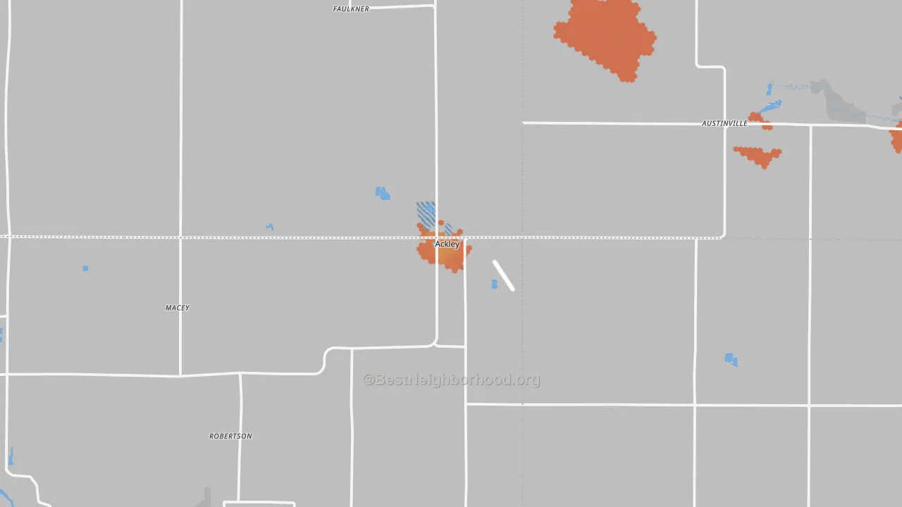 Bike Grade map of Ackley, IA
