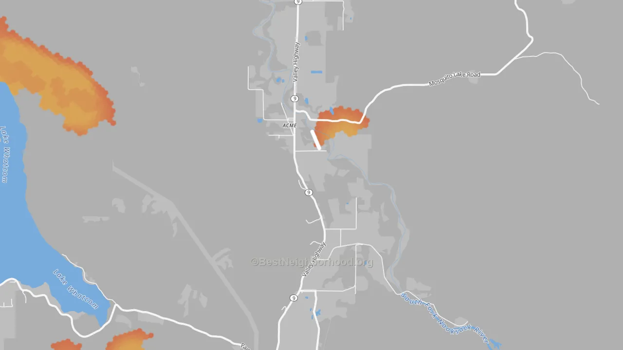 Bike Grade map of Acme, WA