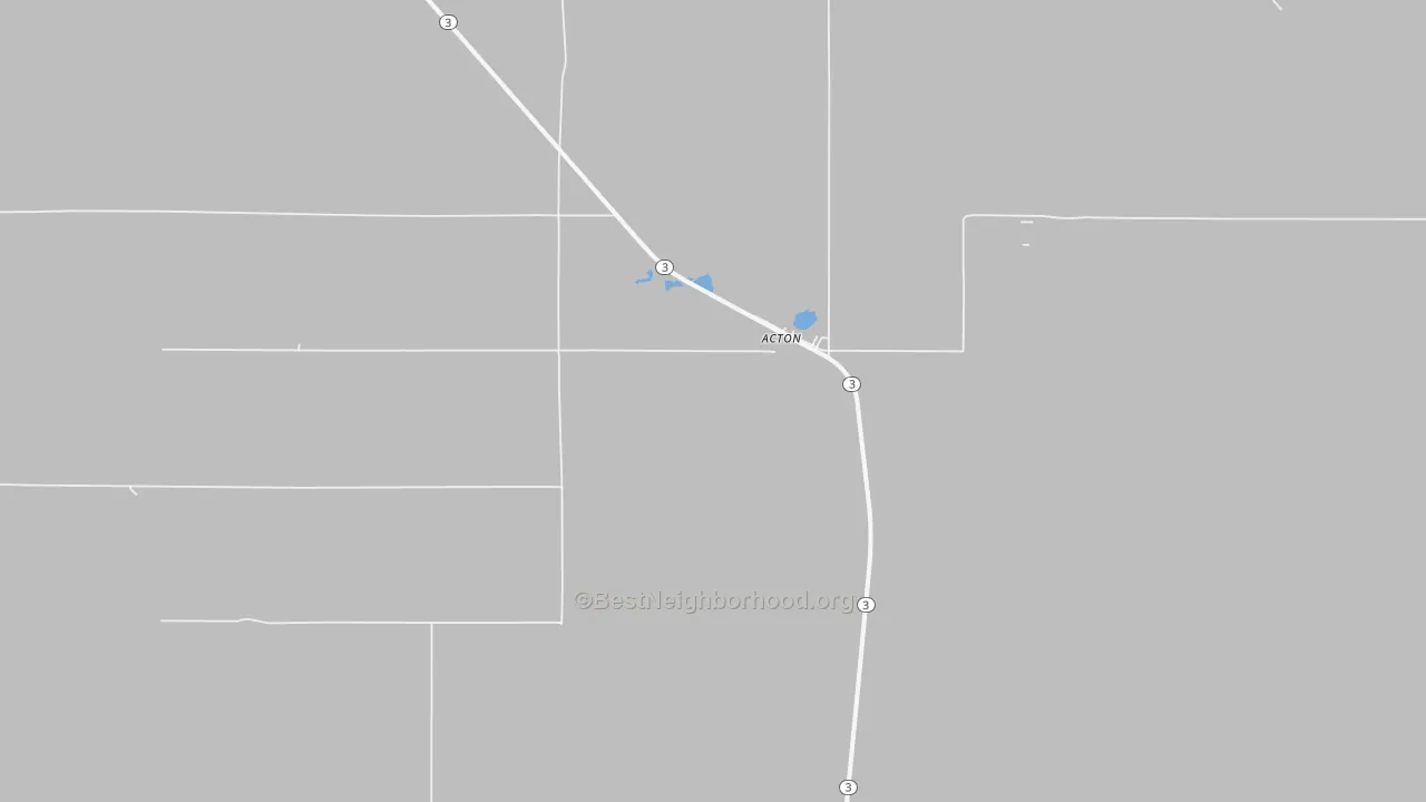 Bike Grade map of Acton, MT