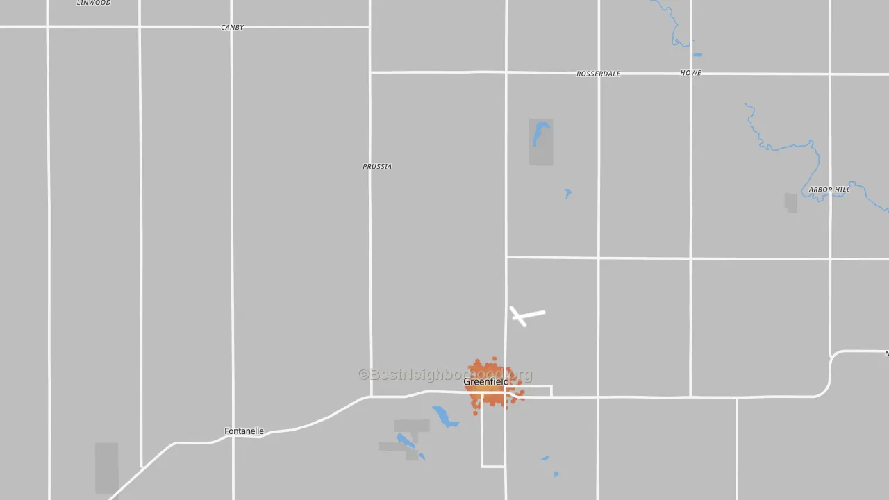 Bike Grade map of Adair County, IA