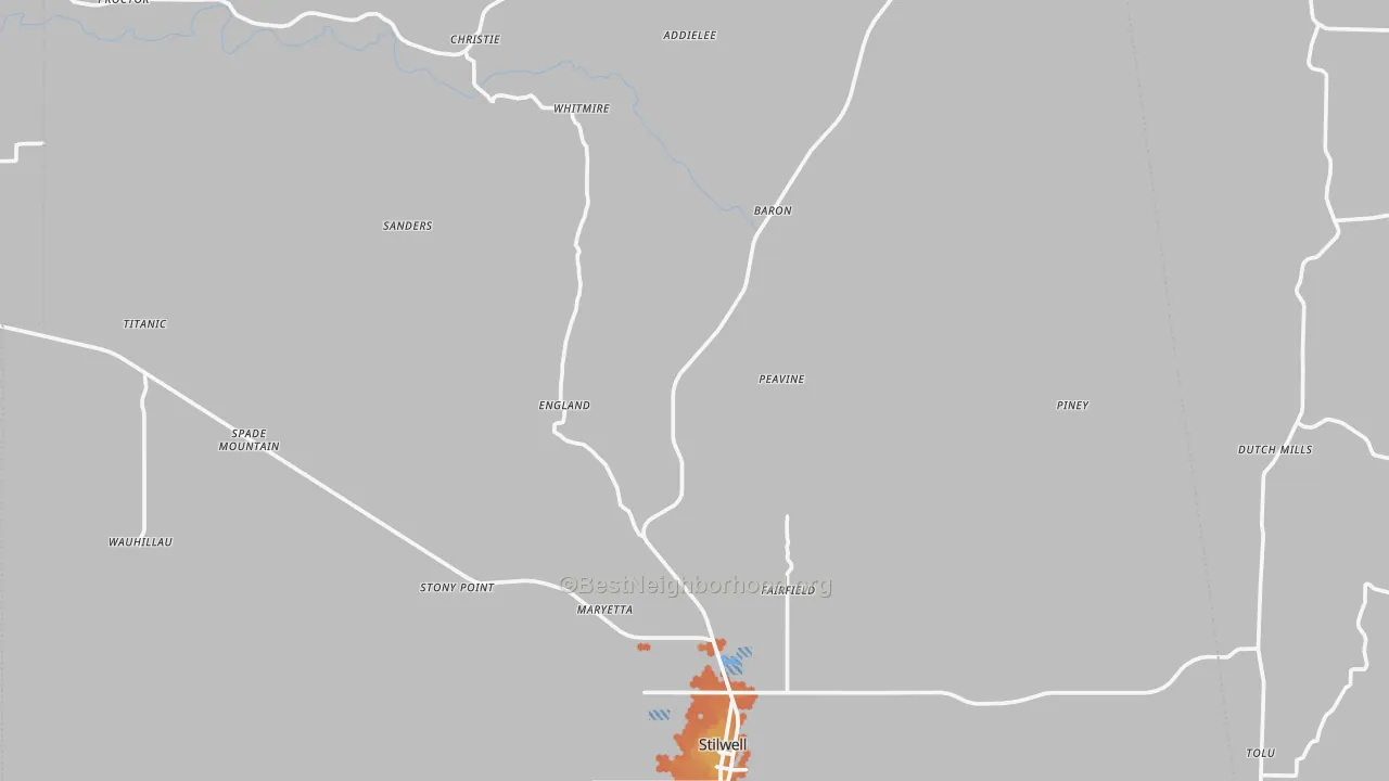 Bike Grade map of Adair County, OK