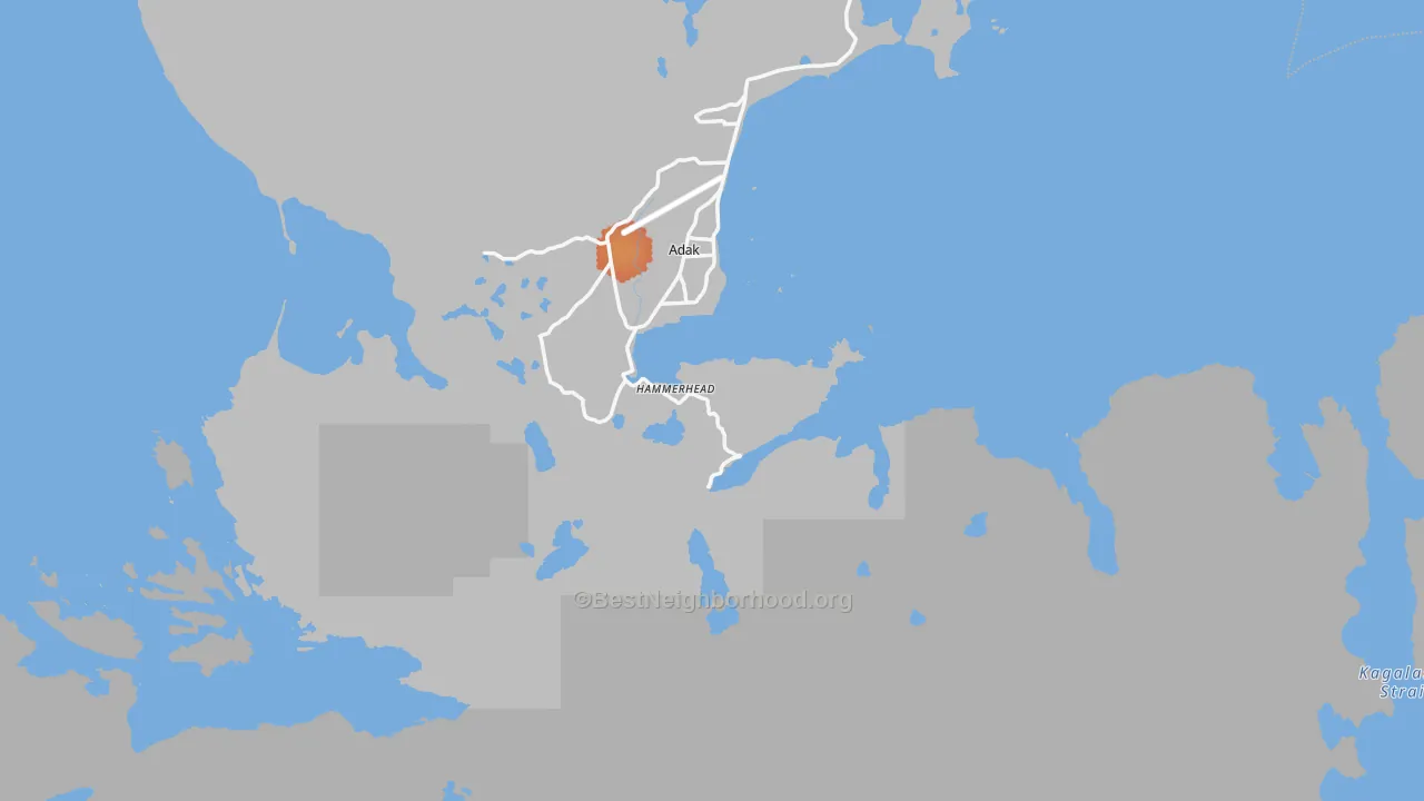 Bike Grade map of Adak, AK