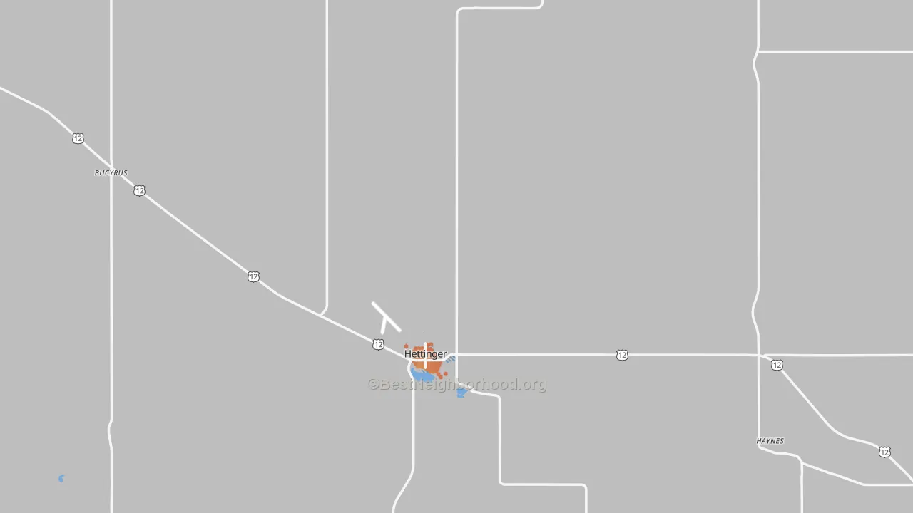 Bike Grade map of Adams County, ND