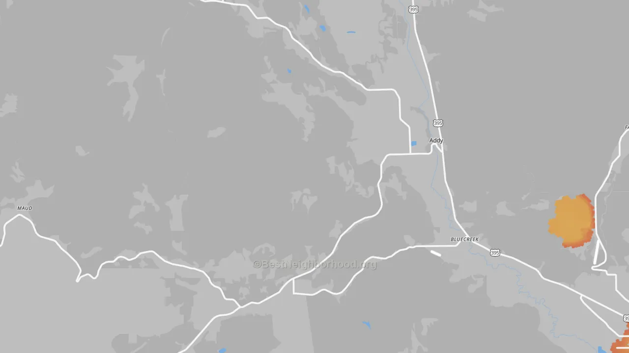 Bike Grade map of Addy, WA