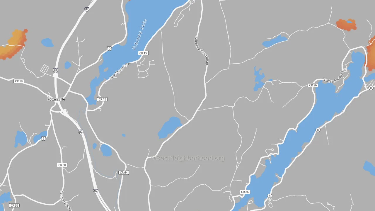 Bike Grade map of Adirondack, NY