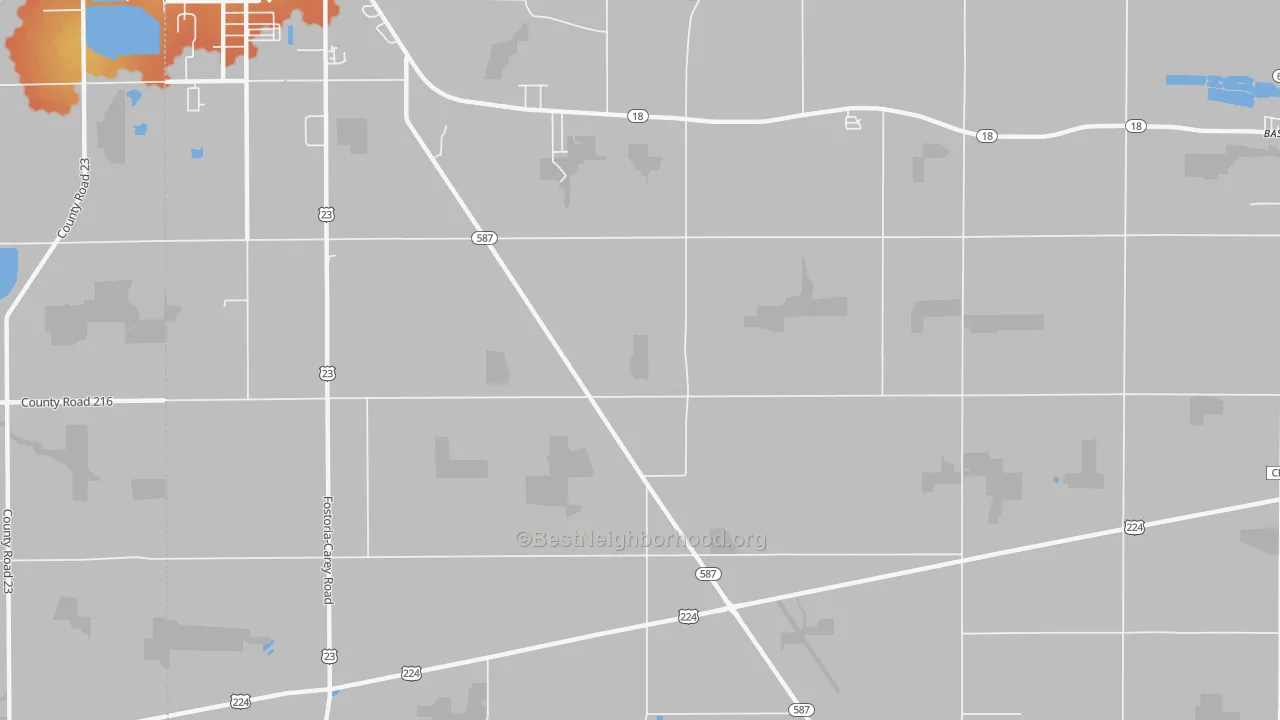 Bike Grade map of Adrian, OH