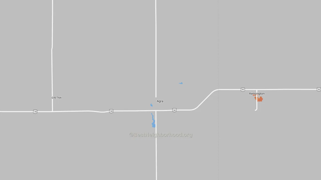 Bike Grade map of Agra, KS