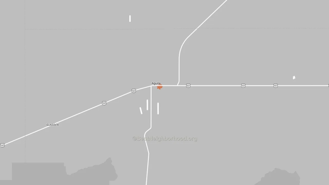 Bike Grade map of Aguila, AZ