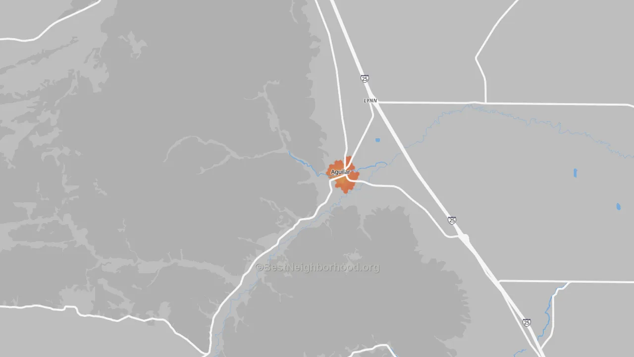 Bike Grade map of Aguilar, CO