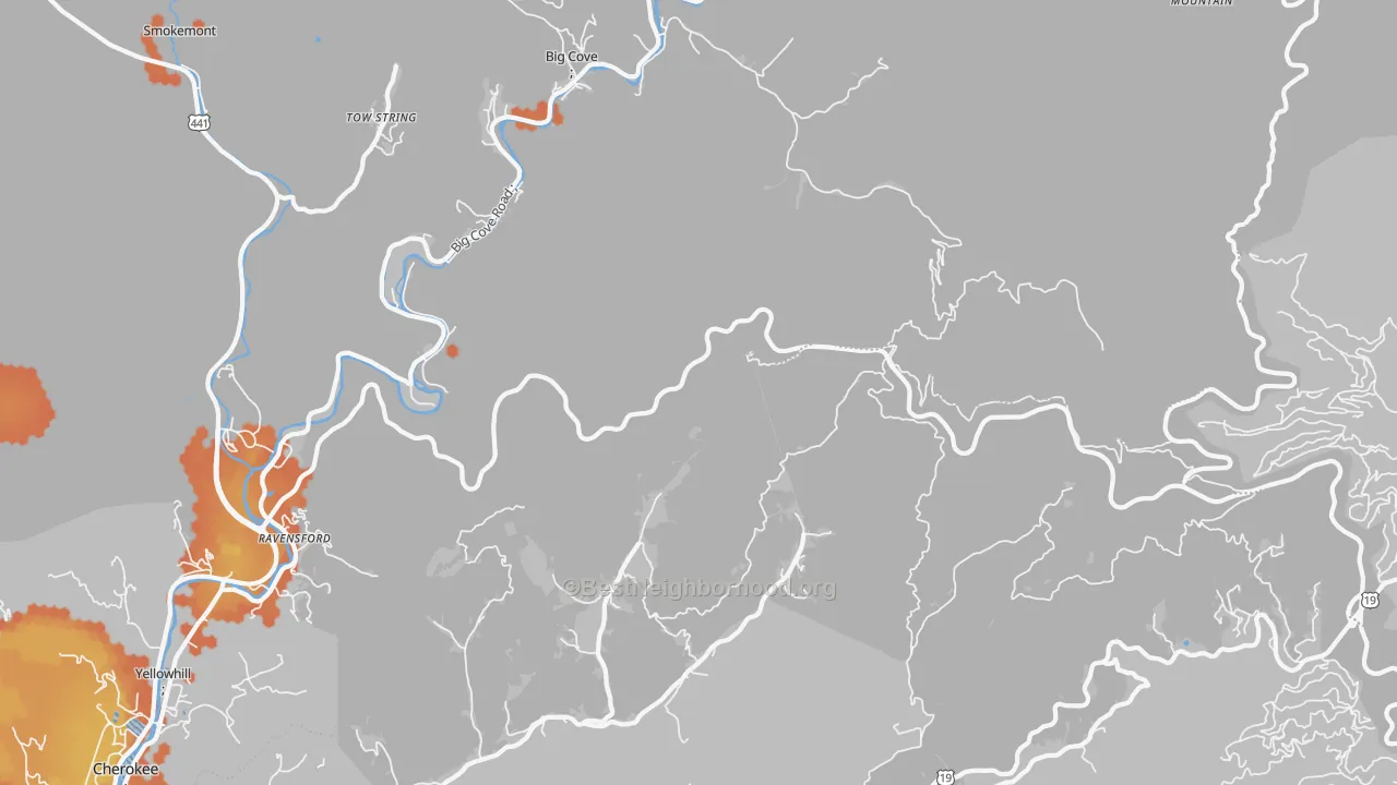 Bike Grade map of Airport, NC