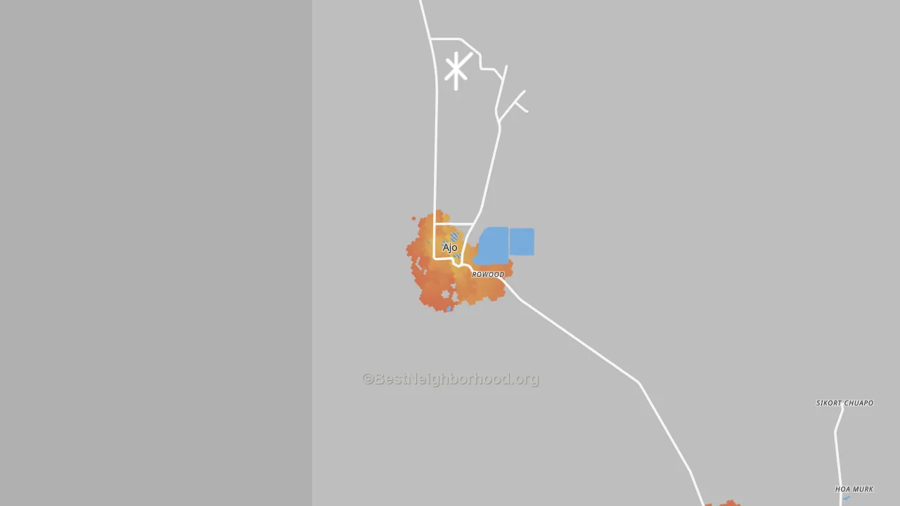 Bike Grade map of Ajo, AZ