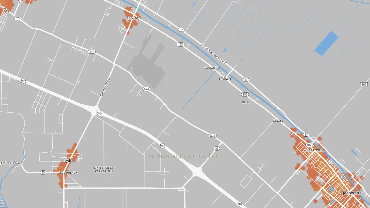 Bike Grade map of Albania, LA